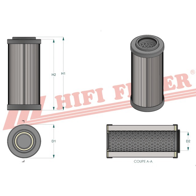 Filtre Hydraulique SH 55151 Hifi Filter référence fournisseur HIFSH55151